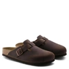 Birkenstock Boston Oiled Leather Mules In Multi
