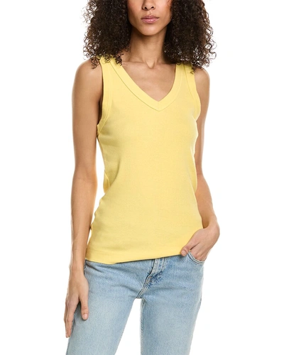 Michael Stars Woman Tank Top Yellow Size Onesize Cotton In Lemonade