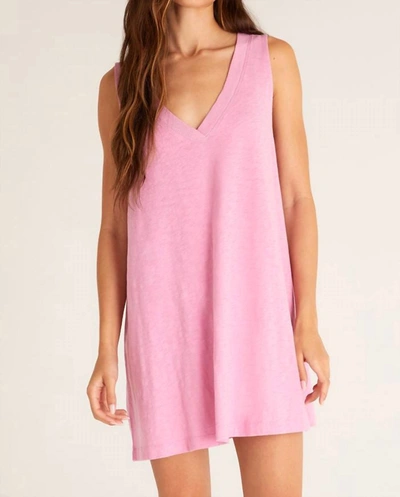 Z Supply Sparrow Mini Tank Dress In Orchid Pink