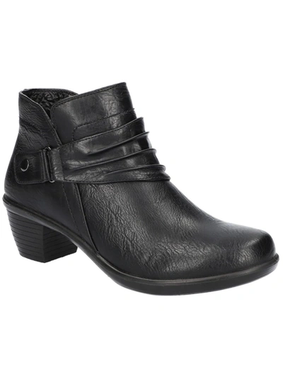 EASY STREET DAMITA WOMENS FAUX LEATHER GATHERED BOOTIES