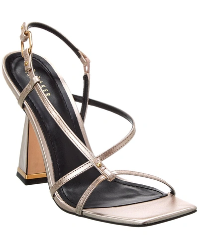 Ted Baker Cayena Leather Sandal In Gold