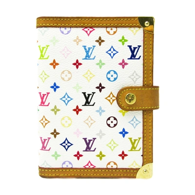Pre-owned Louis Vuitton Agenda Pm Canvas Wallet () In White