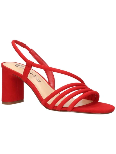 Sam Edelman Zariah Womens Lace-up Open-toe Strappy Sandals In Red