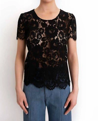 Luba By Hannah Payne Moto Top In Black