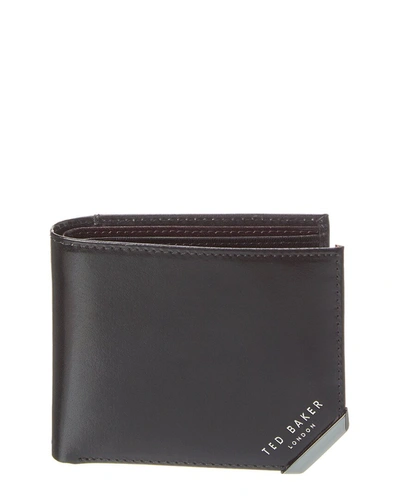 Ted Baker Korning Leather Coin Wallet In Black