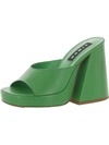 Simon Miller Slice Leather Platform Mule Sandals In Green