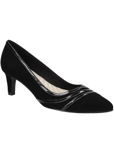 Easy Street Nobel Womens Slip On Pointed Toe Pumps In Black