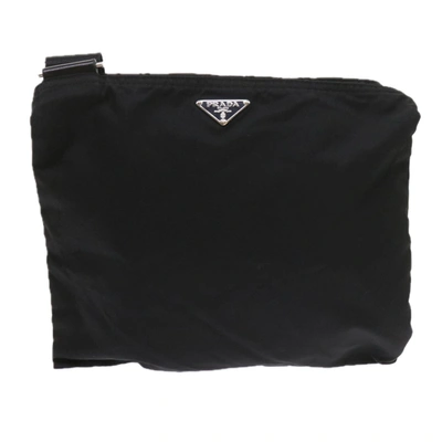 Prada Tessuto Synthetic Shoulder Bag () In Black