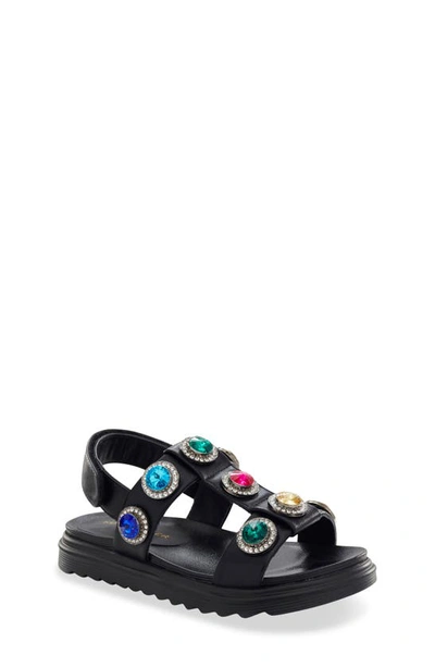 Kurt Geiger Girls' Mini Orson Crystal Sandals - Toddler, Little Kid, Big Kid In Black