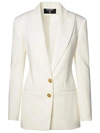 Balmain Single-breasted Crepe Blazer In White