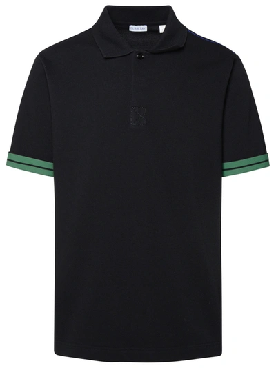 Burberry Cotton Polo Shirt In Black