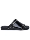 BURBERRY BURBERRY WOMAN BURBERRY BLACK LEATHER SLIPPERS