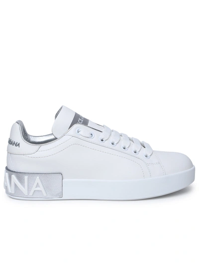 Dolce & Gabbana Portofino' White Leather Sneakers