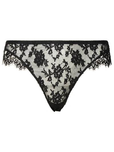 Dolce & Gabbana Dolce  Gabbana High Waist Lace Briefs In Black