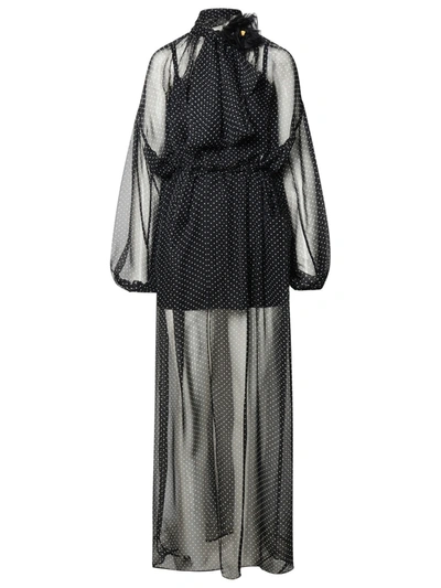 Dolce & Gabbana Black Silk Dress Woman