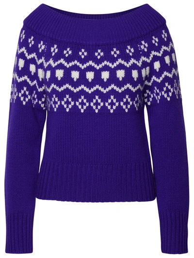 Lisa Yang Phila Sweater In Purple Cashmere