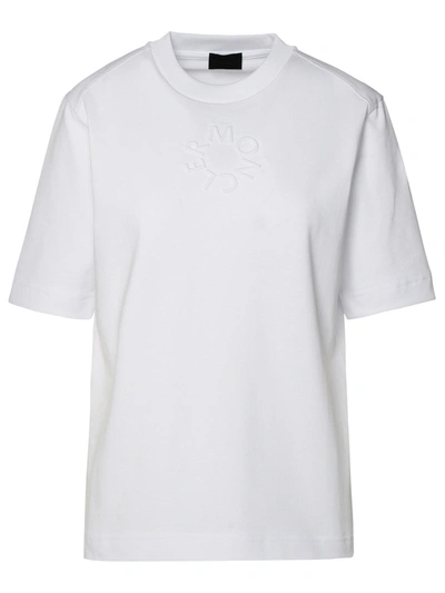 Moncler Woman T-shirt Logo In White