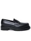 OFF-WHITE OFF-WHITE MAN OFF-WHITE 'MILITARY' BLACK LEATHER LOAFERS