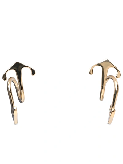 Off-white Woman 'mono Arrow' Gold Brass Earrings