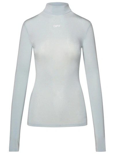 Off-white Ice Viscose Sweater In Light Blue