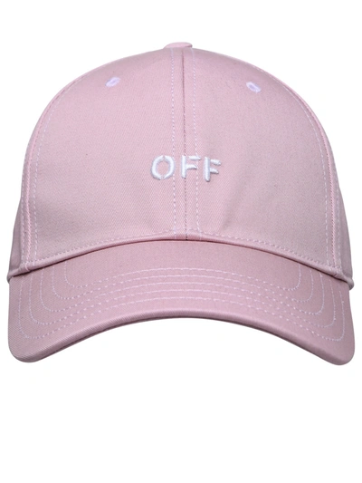 Off-white Pink Cotton Hat In Purple