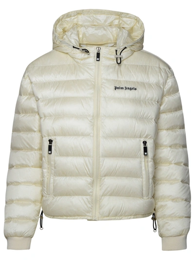 PALM ANGELS PALM ANGELS WOMAN PALM ANGELS IVORY POLYAMIDE DOWN JACKET