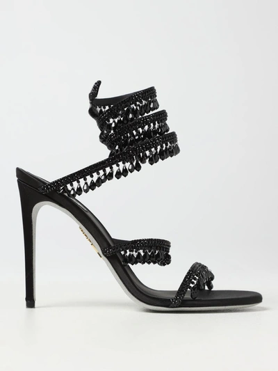 René Caovilla Heeled Sandals Rene Caovilla Woman In Black