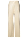 Stand Studio Ivory Polyurethane Blend Trousers In Cream