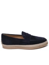 TOD'S TOD'S MAN TOD'S BLUE SUEDE LOAFERS
