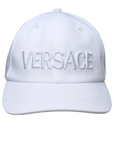Versace Woman  White Cotton Cap