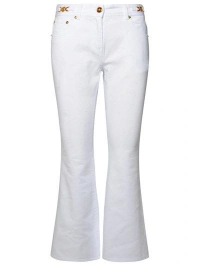 VERSACE VERSACE WOMAN VERSACE WHITE COTTON JEANS