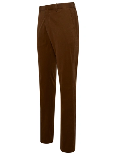 Zegna Man Brown Cotton Pants