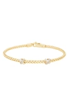 Meshmerise Pavé Diamond 'x' Bangle Bracelet In Yellow Gold