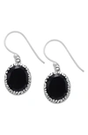 SAMUEL B. OVAL CUT STONE DROP EARRINGS