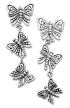 Samuel B. Butterfly Drop Earrings In Silver