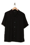 THEORY THEORY NOLL SHORT SLEEVE LYOCELL BUTTON-UP CAMP SHIRT
