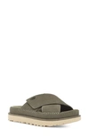 Ugg Goldenstar Crossover Slide Sandal In Moss Green