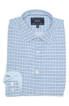 REPORT COLLECTION REPORT COLLECTION SLIM FIT CHECK 4-WAY STRETCH PERFORMANCE DRESS SHIRT