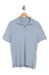 John Varvatos Marble Wash Cotton Polo In Dusted Blue