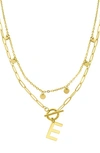 Adornia Initial Pendant Layered Chain Necklace In Gold-e