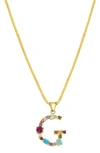 Adornia Cz Initial Pendant Necklace In Gold-g