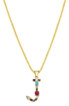 Adornia Cz Initial Pendant Necklace In Gold-j