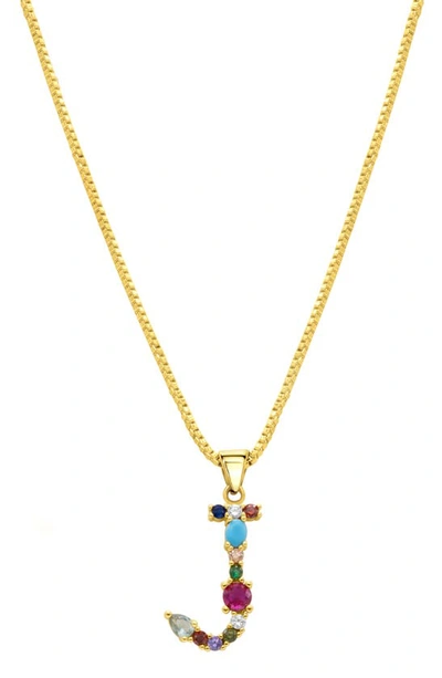 ADORNIA ADORNIA CZ INITIAL PENDANT NECKLACE
