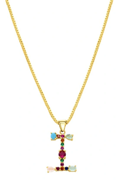ADORNIA ADORNIA CZ INITIAL PENDANT NECKLACE