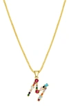 Adornia Cz Initial Pendant Necklace In Gold-m