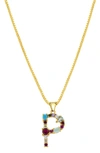 Adornia Cz Initial Pendant Necklace In Gold-p
