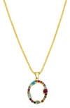 Adornia Cz Initial Pendant Necklace In Gold-o