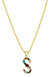 Adornia Cz Initial Pendant Necklace In Gold-s