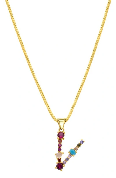 ADORNIA ADORNIA CZ INITIAL PENDANT NECKLACE