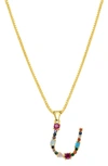 Adornia Cz Initial Pendant Necklace In Gold-u